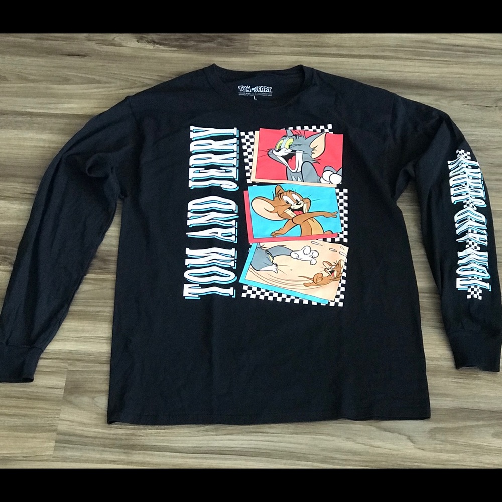 Unisex Tom & Jerry Print LS T-shirt